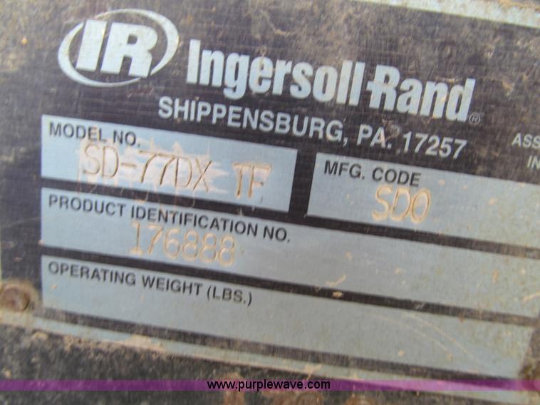 image for item F5638 2004 Ingersoll Rand SD-77DX TF vibratory smooth drum roller
