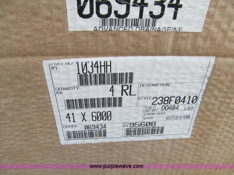 image for item F5665 (4) rolls of filter fabric