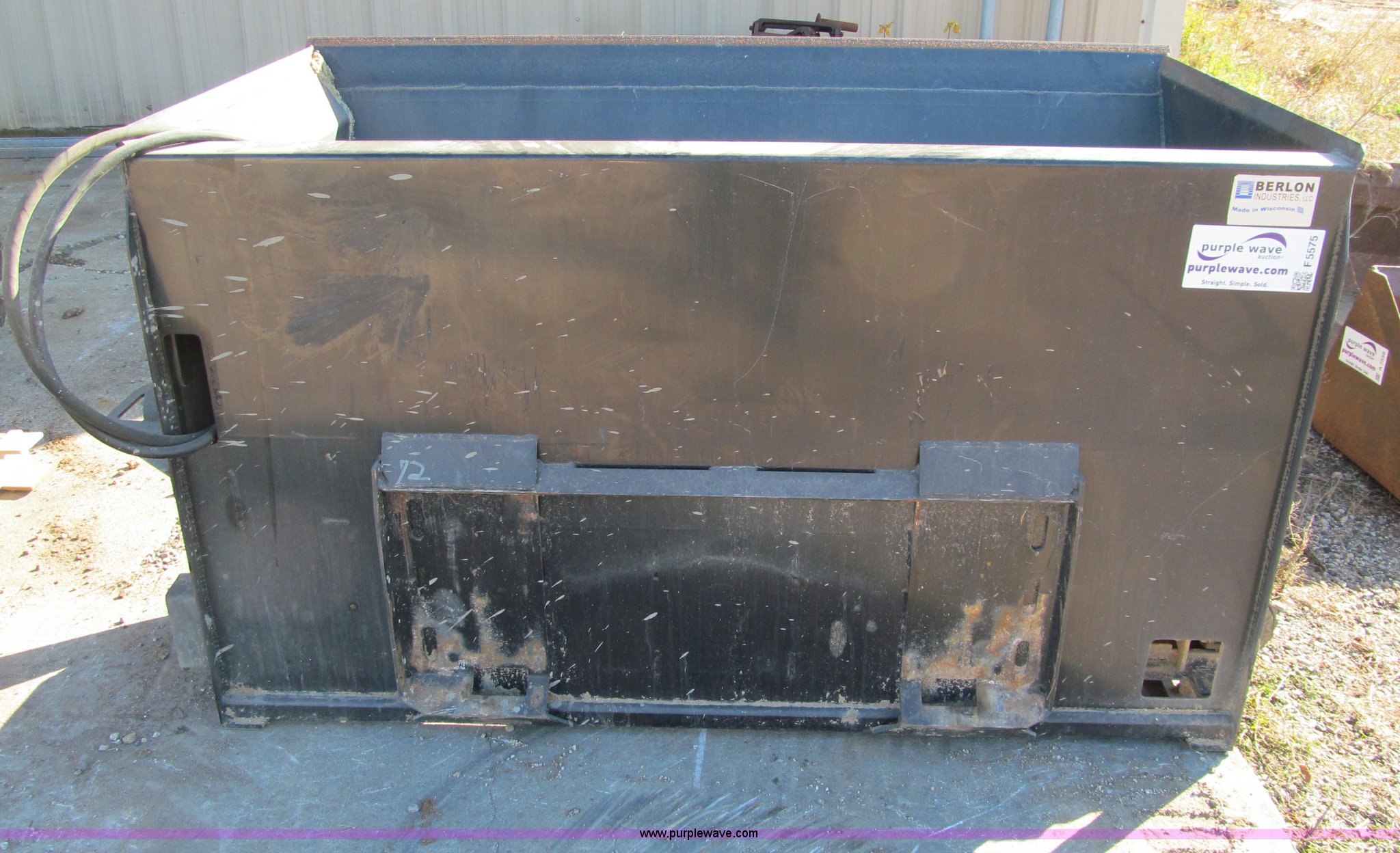 Berlon Sand Shooter skid loader bucket in Winona, MN Item F5575 sold