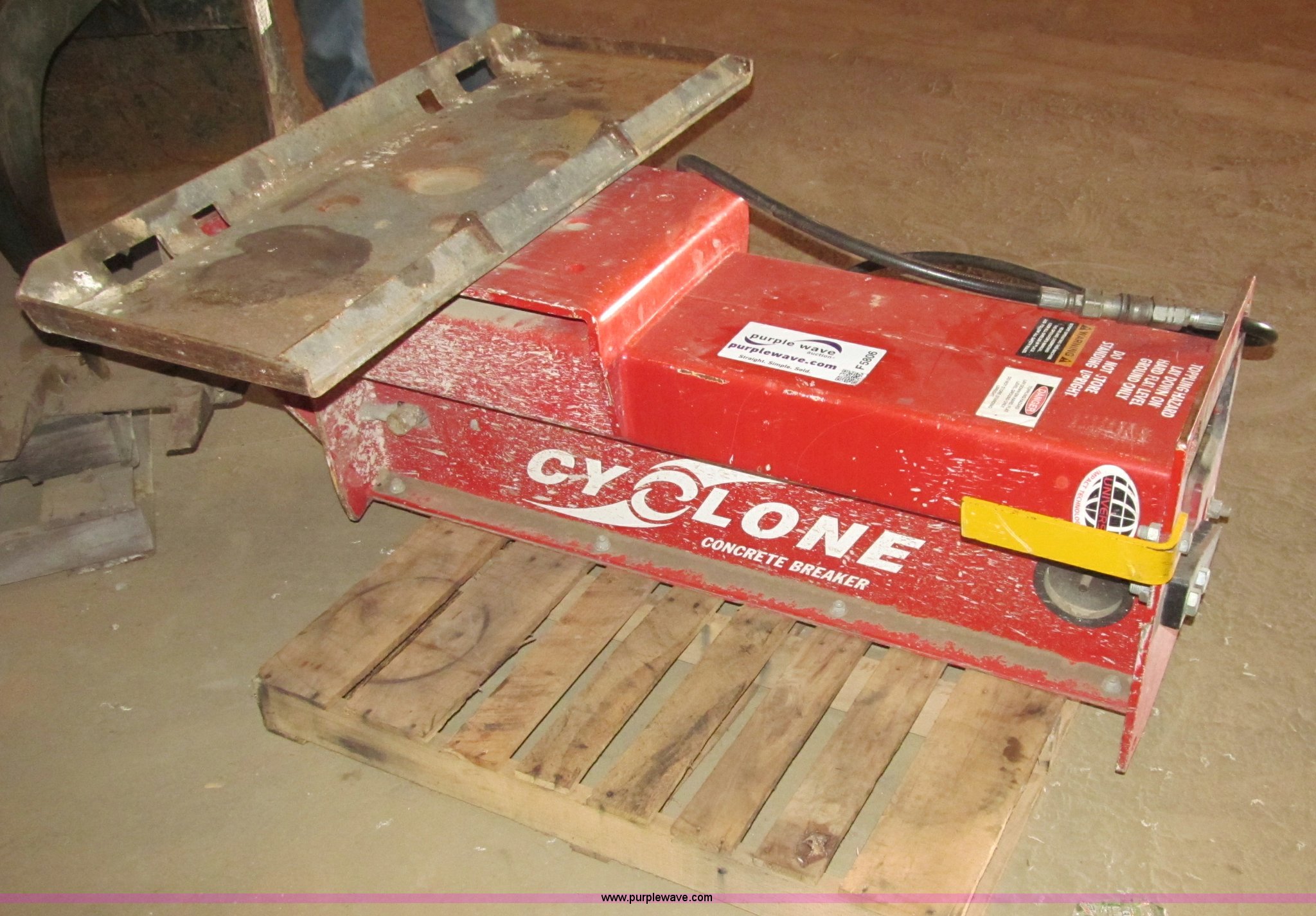 Cyclone hydraulic concrete breaker skid steer attachment in Winona, MN