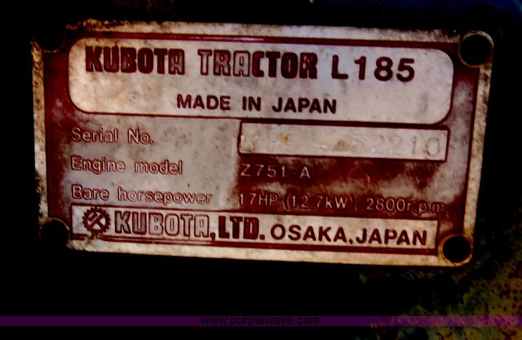 image for item B4544 Kubota L185 tractor