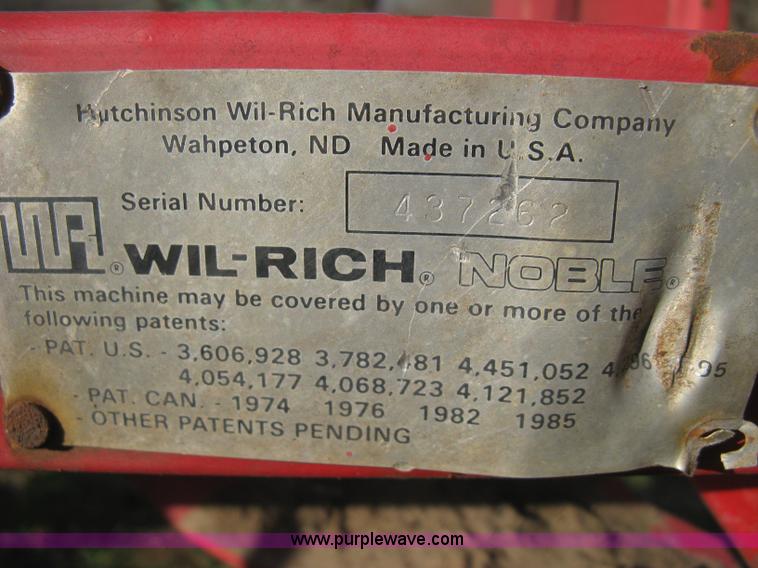 image for item B8362 Wil-Rich 2500 winged field cultivator