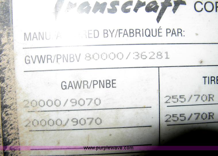 image for item B8486 2004 Transcraft step deck flatbed trailer