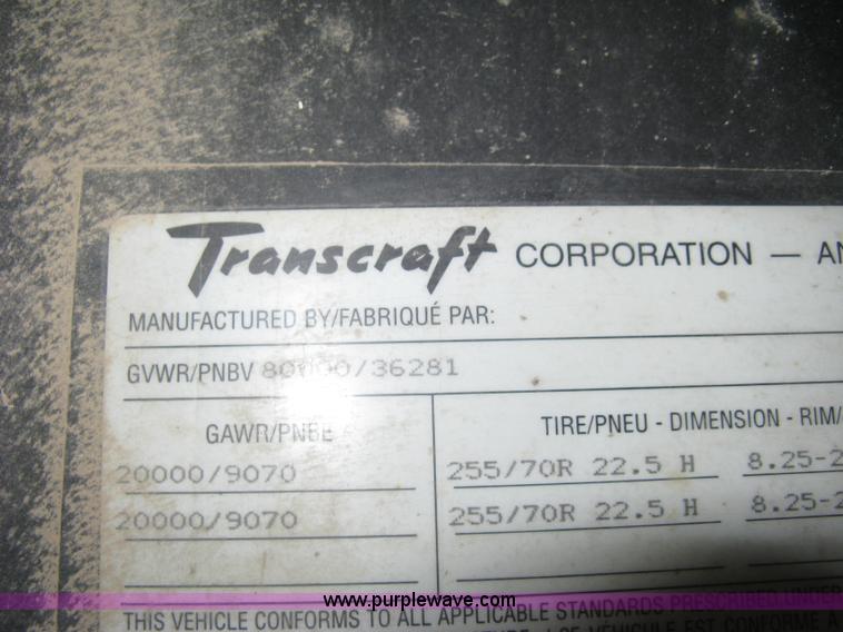 image for item B8486 2004 Transcraft step deck flatbed trailer