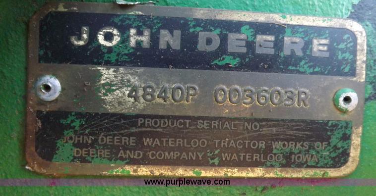 image for item F6349 1978 John Deere 4840 tractor