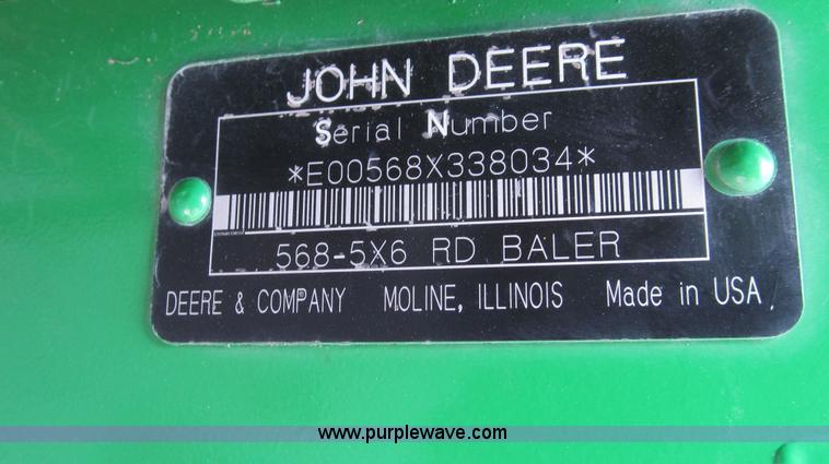 image for item G5575 2007 John Deere 568 baler