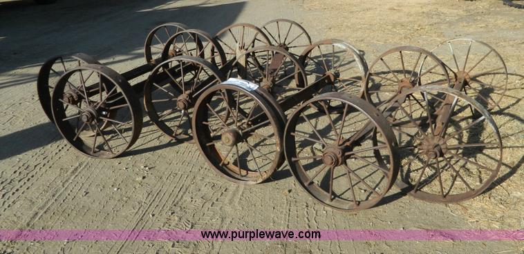 image for item G7639 (6) vintage steel wheels