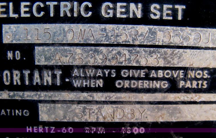 image for item B8350 Onan 115/WA backup generator