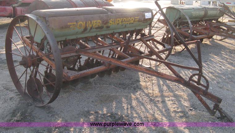image for item B8377 Oliver Superior steel wheeled grain drill