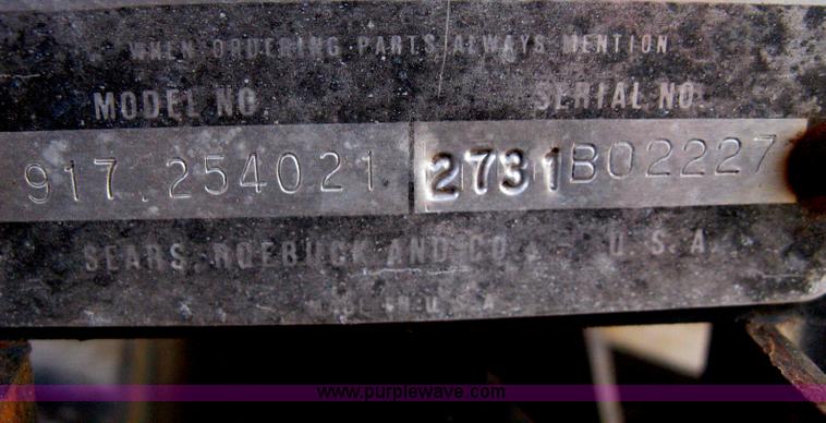 image for item B8381 Sears lawn tractor snow plow attachment