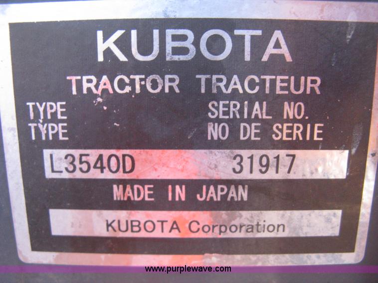 image for item B8459 Kubota L3540 HST tractor with loader