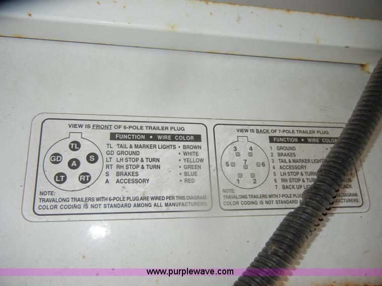 image for item D4544 2001 Travalong gooseneck trailer