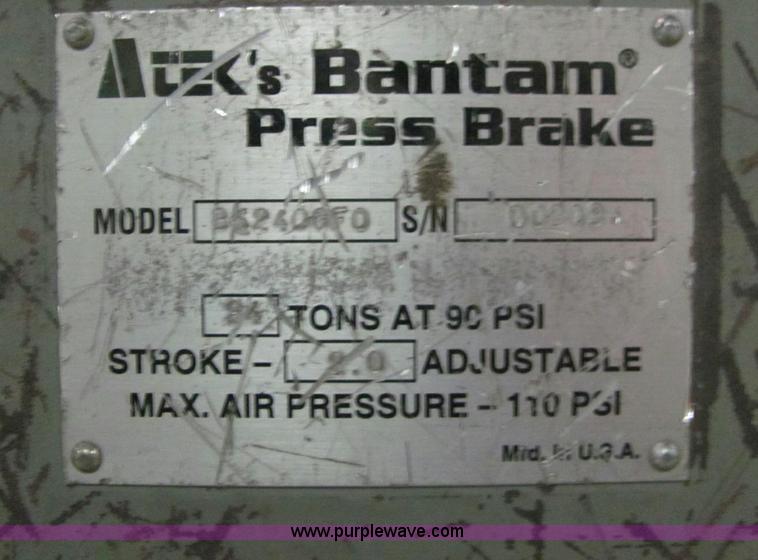 image for item E2707 TEK's Bantam brake press