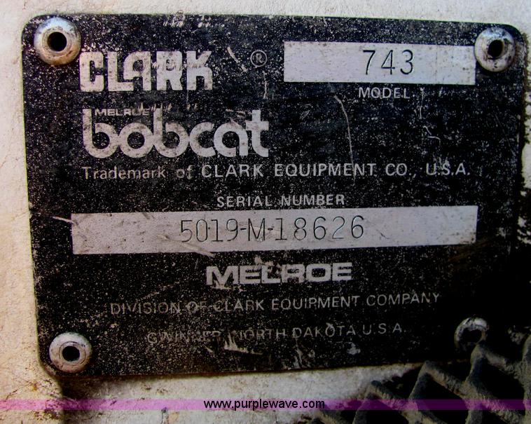 image for item E2781 Bobcat Clark 743 skid steer