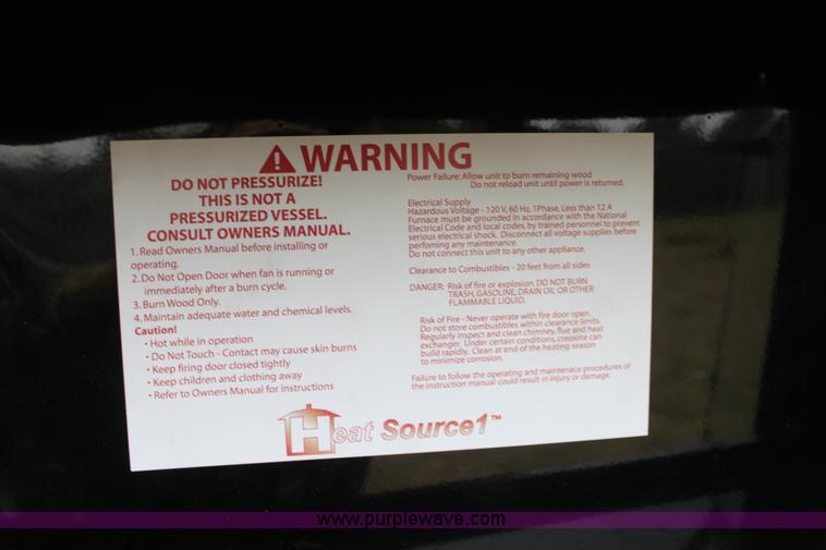 image for item E8235 Heat Source 1 1000 stainless steel outdoor wood burning furnace