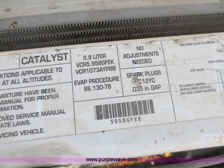 image for item F6553 1997 Dodge Ram 1500 LT 5.9L V8 OHV 16V gas engine