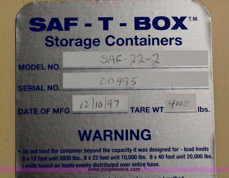 image for item O9881 22' steel storage container