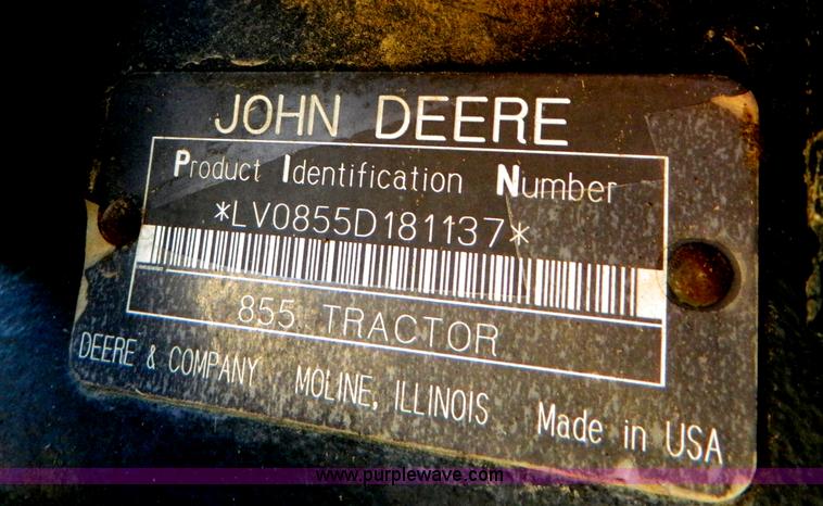 image for item Y9179 1994 John Deere 855 MFWD utility tractor