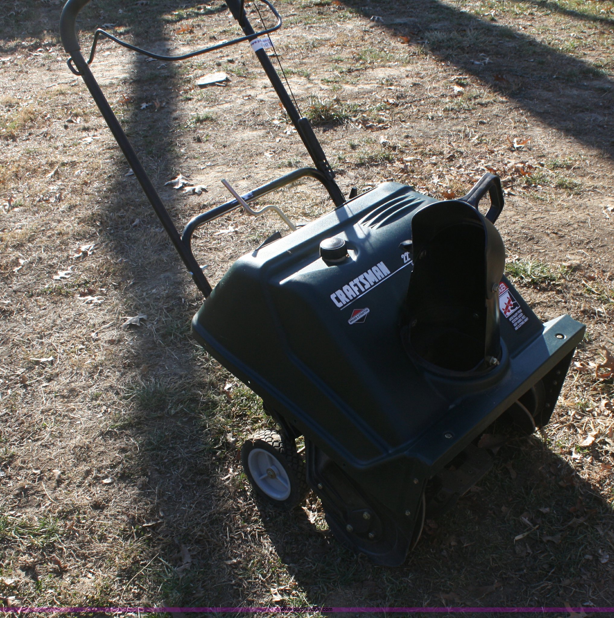Craftsman 22" snow blower in Kansas City, KS Item O9867 sold Purple