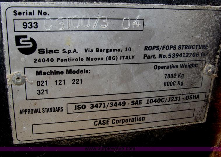 image for item B5288 2004 Case 321D articulated wheel loader