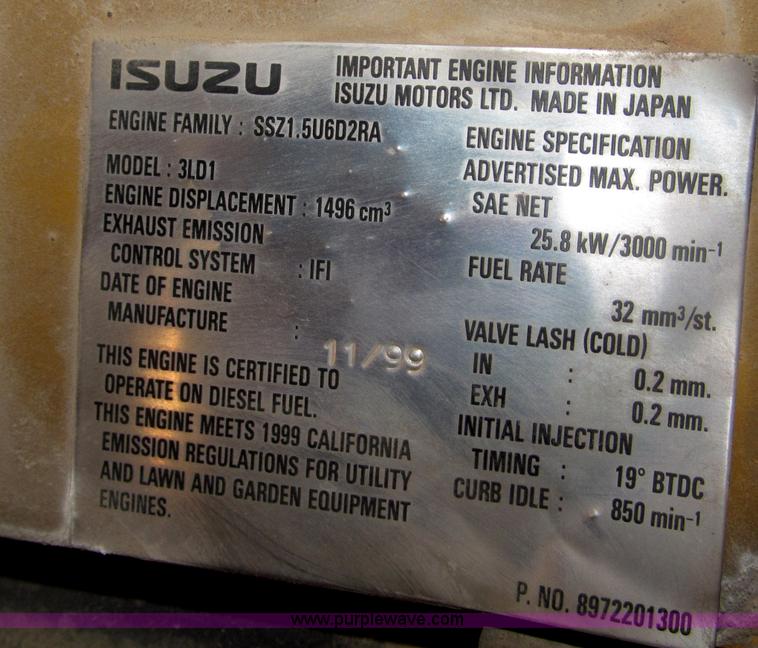 image for item B5296 2000 John Deere 27ZTS mini excavator