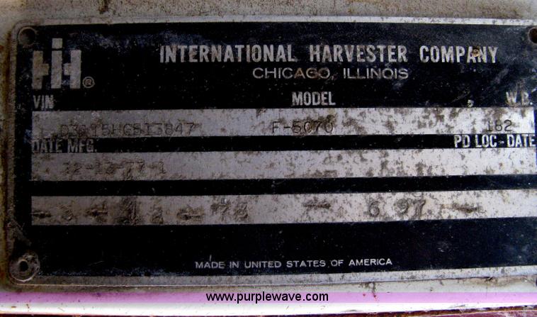 image for item B8480 1978 International F5070 mixer truck