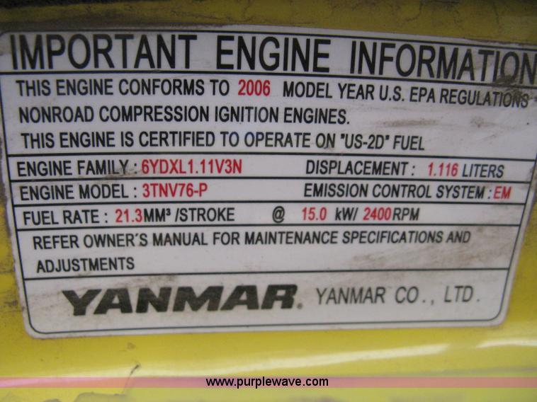 image for item B8498 2007 Yanmar VIO20 mini excavator