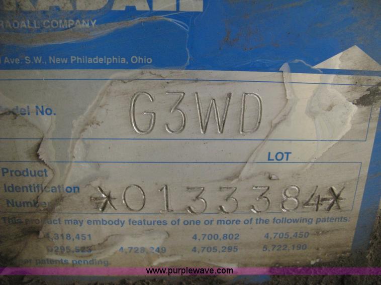 image for item B8499 Gradall G3WD rubber tire hydraulic excavator