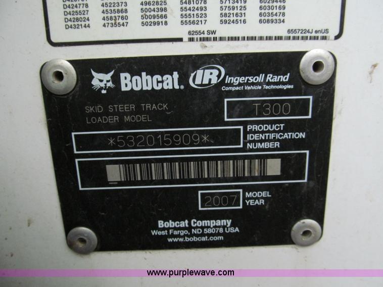 image for item C2459 2007 Bobcat T300 track skid steer