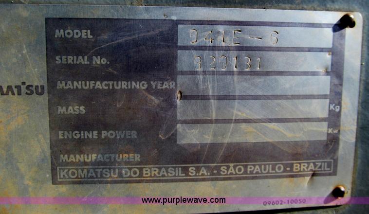 image for item C3525 1996 Komatsu D41E-6 dozer