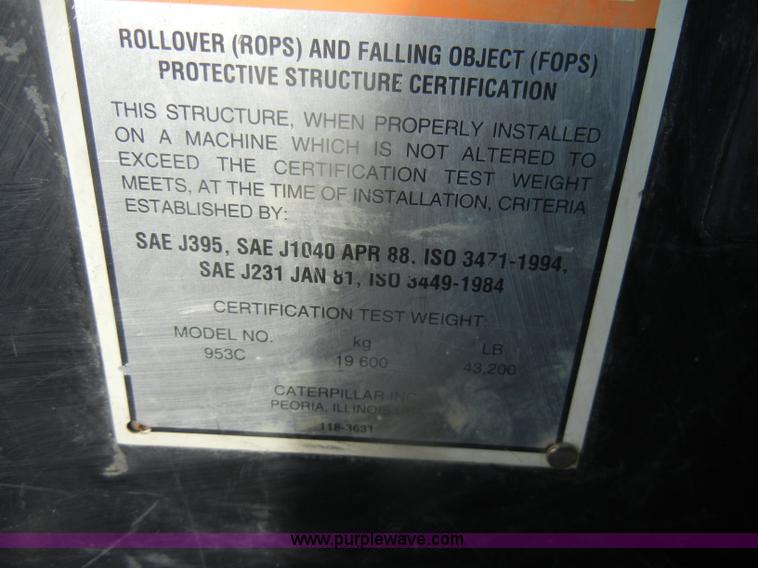 image for item D4534 1998 Caterpillar 953C track loader