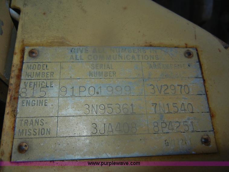 image for item D4535 1980 Caterpillar 815 compactor