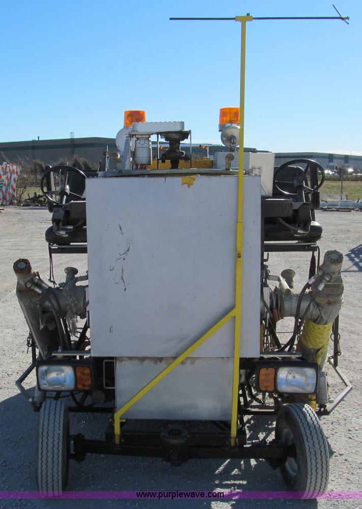 image for item E5787 Stimsonite Titan 1000D long line thermoplastic ride-on applicator with transport trailer