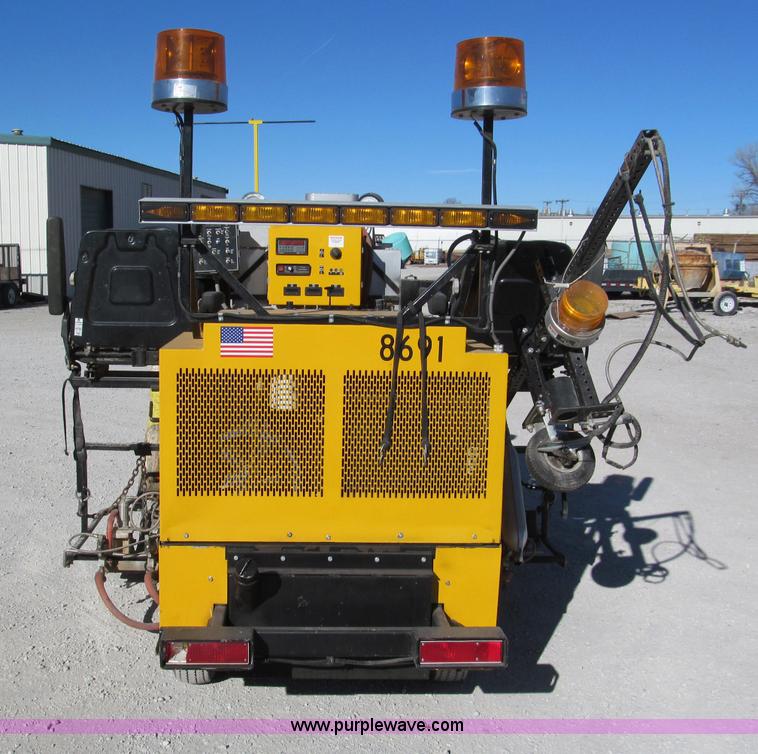 image for item E5787 Stimsonite Titan 1000D long line thermoplastic ride-on applicator with transport trailer