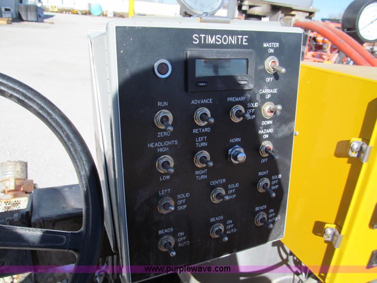 image for item E5787 Stimsonite Titan 1000D long line thermoplastic ride-on applicator with transport trailer