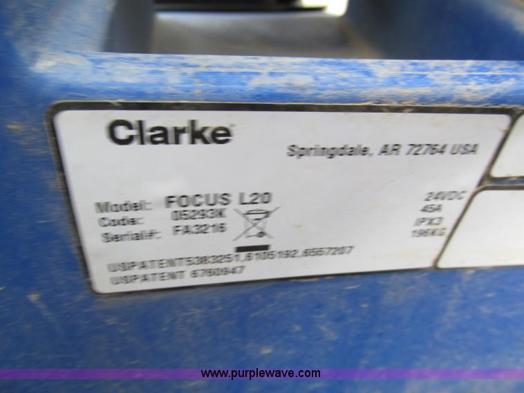 image for item E5830 2007 Clarke Focus L 20 walk-behind 20" auto scrubber