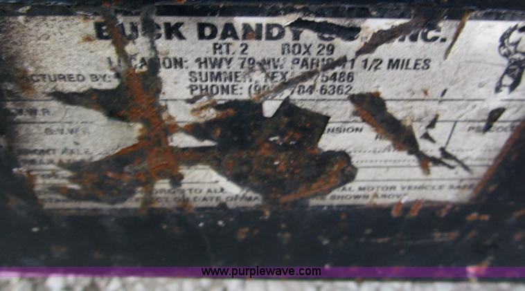 image for item E5852 1999 Buck 20' equipment trailer