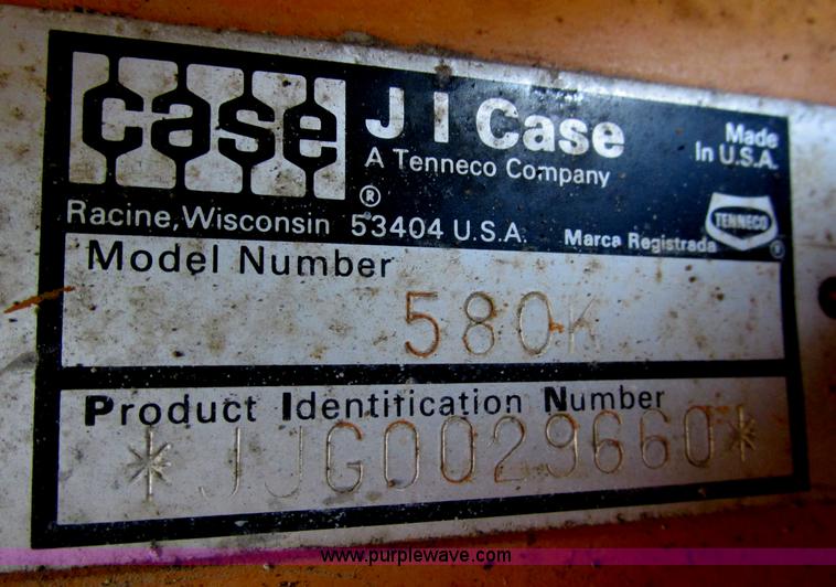 image for item F4118 1994 Case 580K backhoe