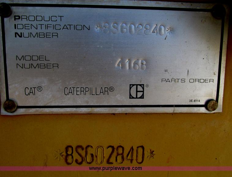 image for item F4120 1996 Caterpillar 416B backhoe