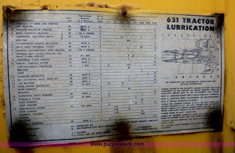 image for item F6540 Caterpillar 621 scraper