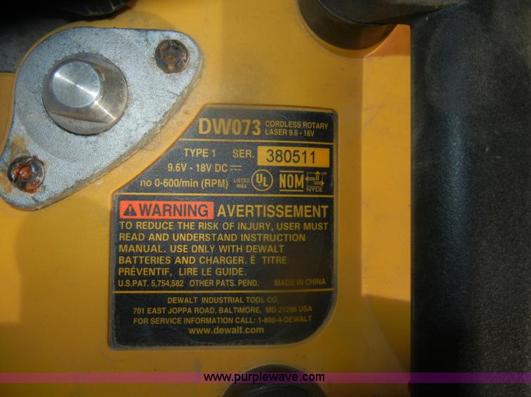 image for item T9614 DeWalt DW073 cordless rotary laser