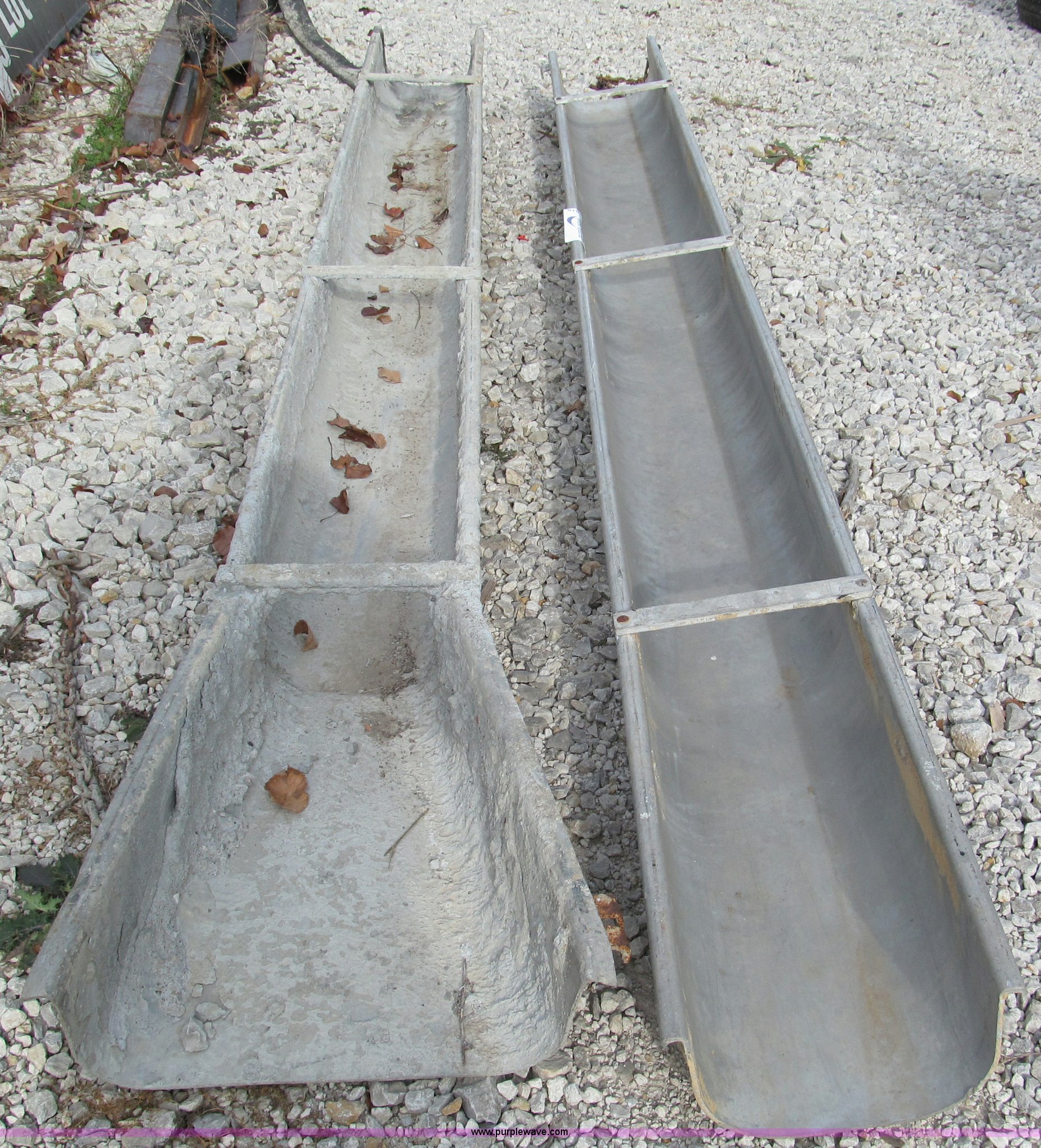 (2) 12' aluminum concrete chutes in Lone Jack, MO Item E5815 sold