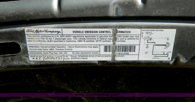 image for item B3993 2003 Ford Crown Victoria Police Interceptor