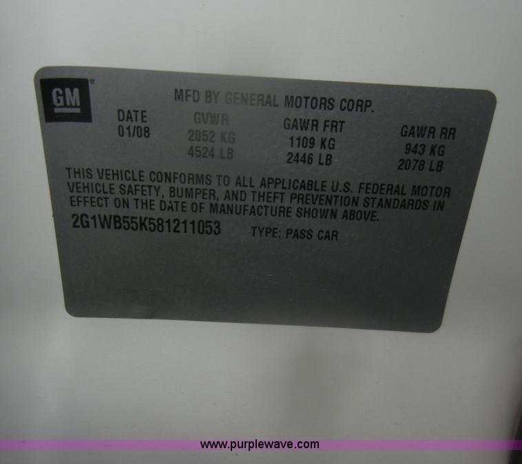 image for item D4549 2008 Chevrolet Impala LS