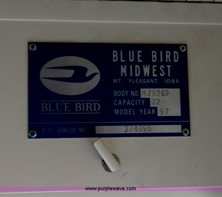 image for item G7656 1997 Blue Bird 44 passenger school bus