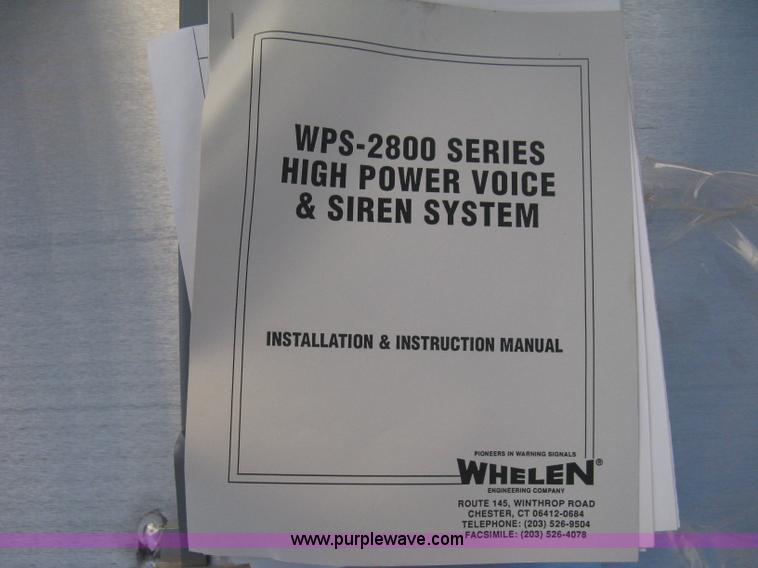 image for item M9157 (15) 1994 Whelen WPS2800 Series emergency siren control boxes