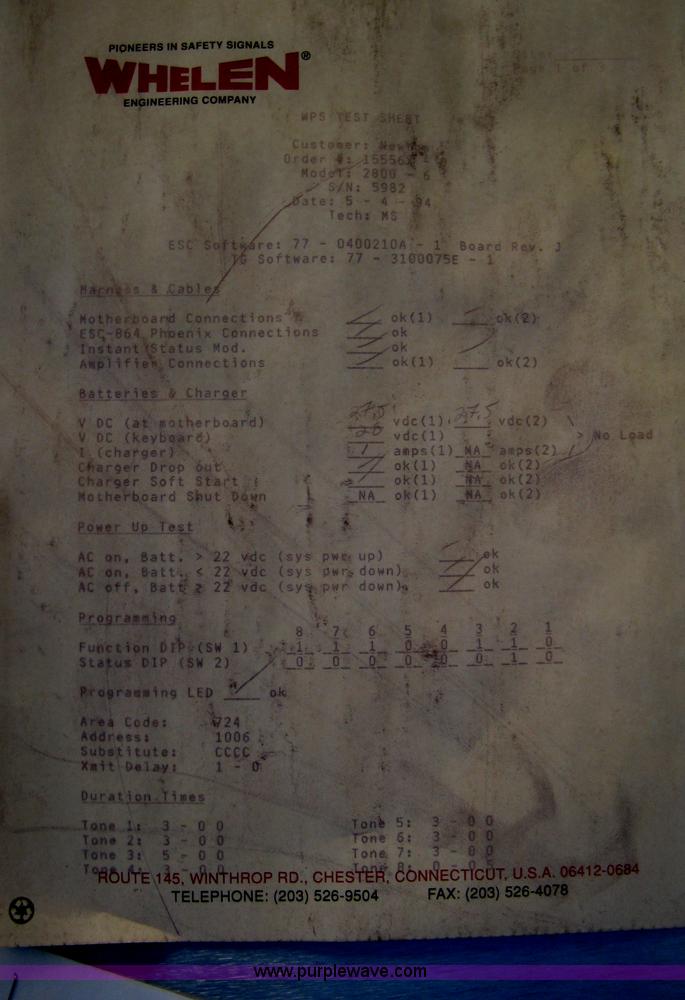 image for item M9157 (15) 1994 Whelen WPS2800 Series emergency siren control boxes