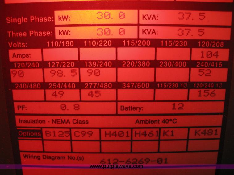 image for item B8334 Onan 30 EK generator
