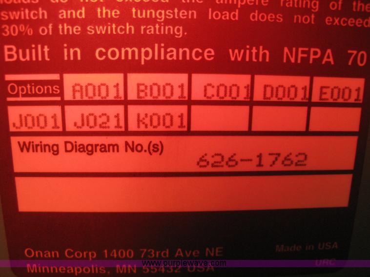 image for item B8334 Onan 30 EK generator