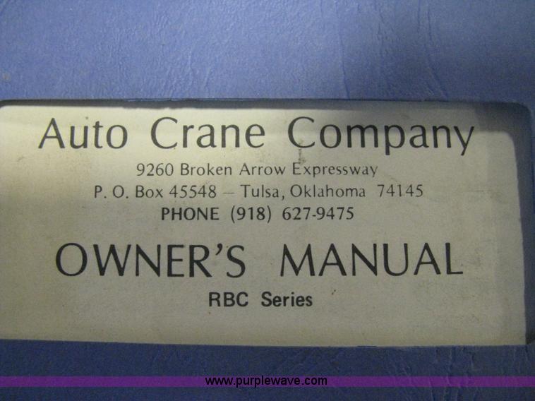 image for item B8335 Auto Crane Co. Mighty Workhorse RBC-4 crane